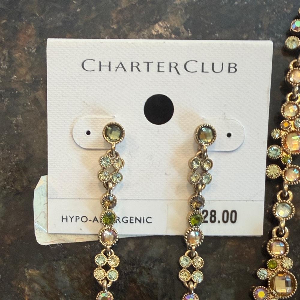 NWT Charter Club Gold and Silver Floral Necklace Set - Picture 2 of 5